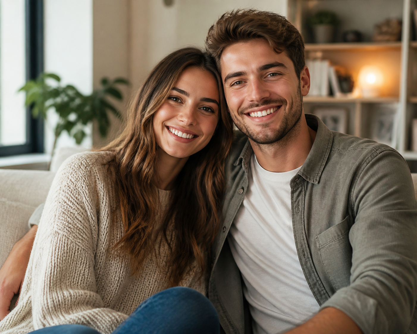 Finished polished AI-combined image showing two separate subjects blended into one realistic scene